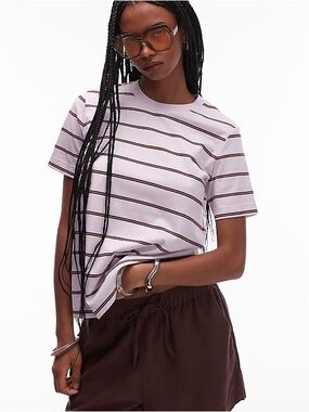 ARKET Purple Stripe Tee